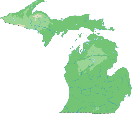 Michigan topo map