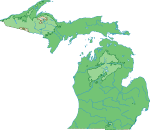 Michigan topographical map